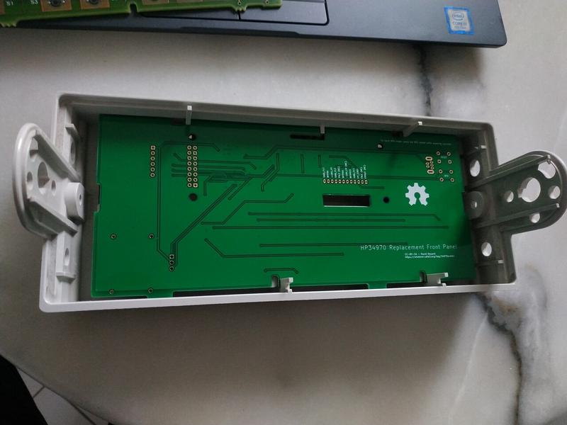 test fit of the PCB for a replacement front panel for the HP 34970A