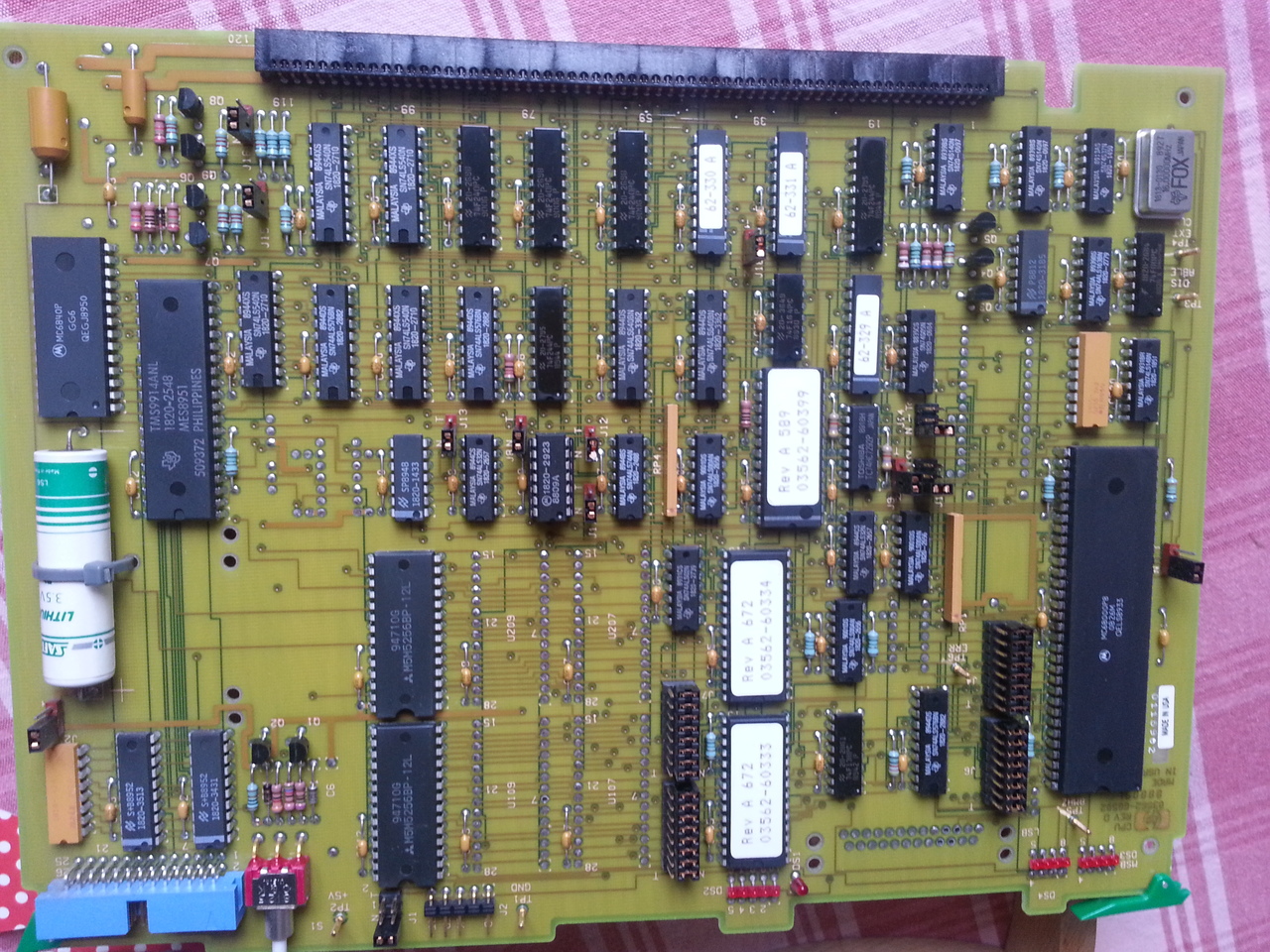 Picture of the A2 CPU board of the HP3562A