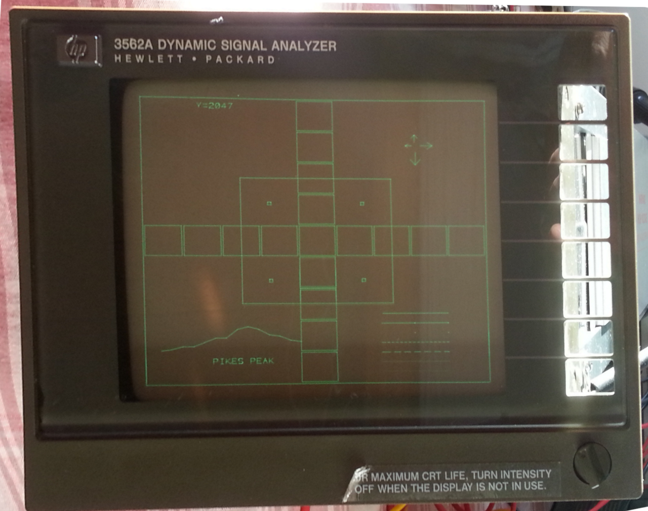 Picture of the HP1345A test pattern