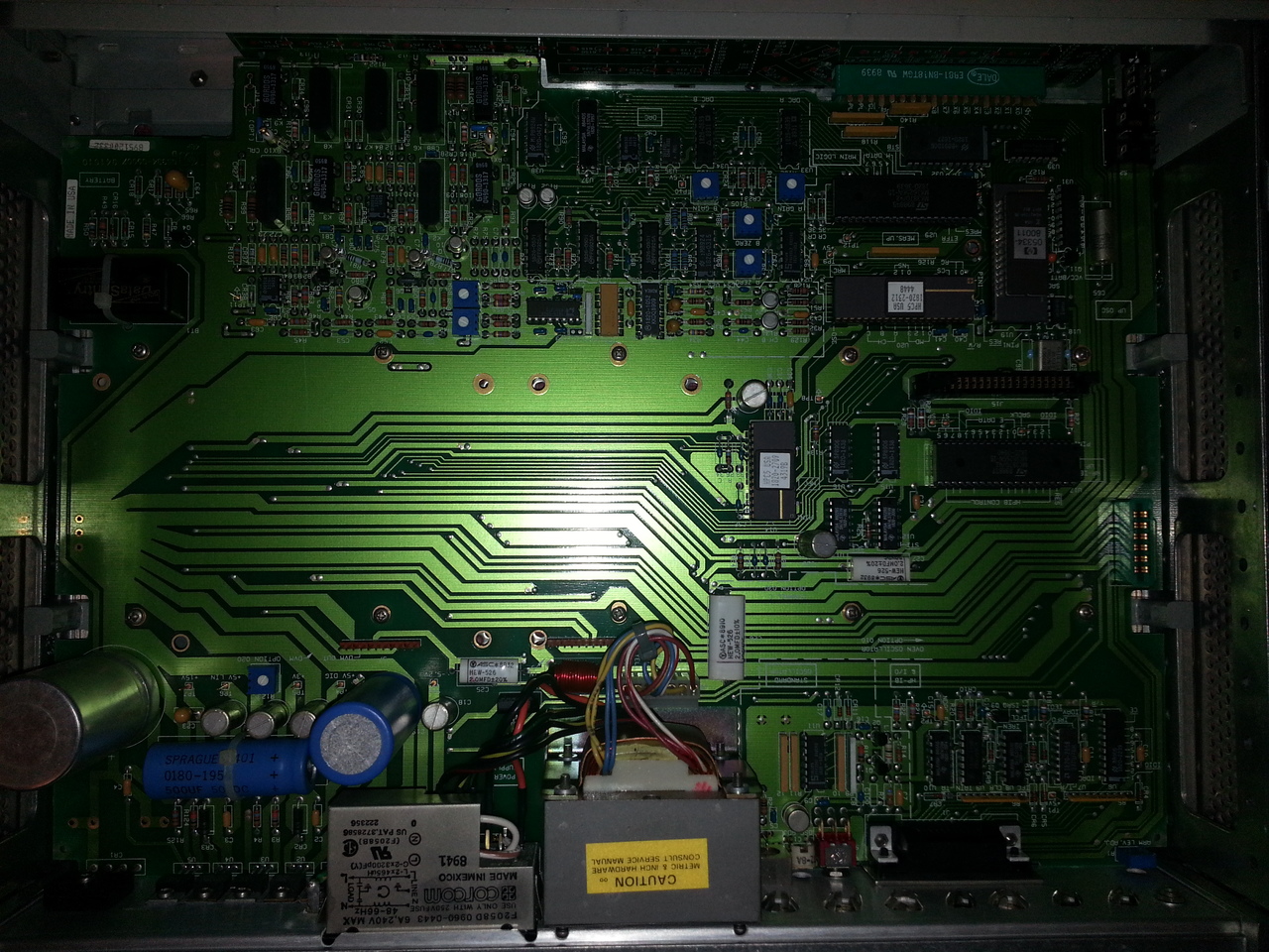 The top view of the PCB.