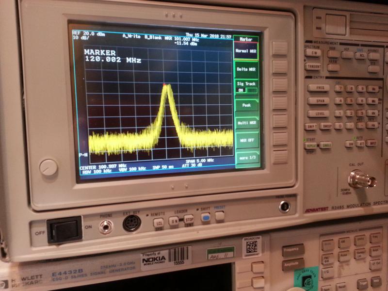 101.0MHz signal - noisy spectrum