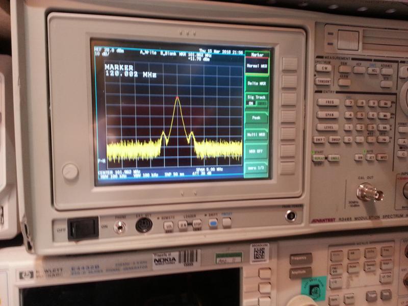 101.9MHz signal - with spurious side bands