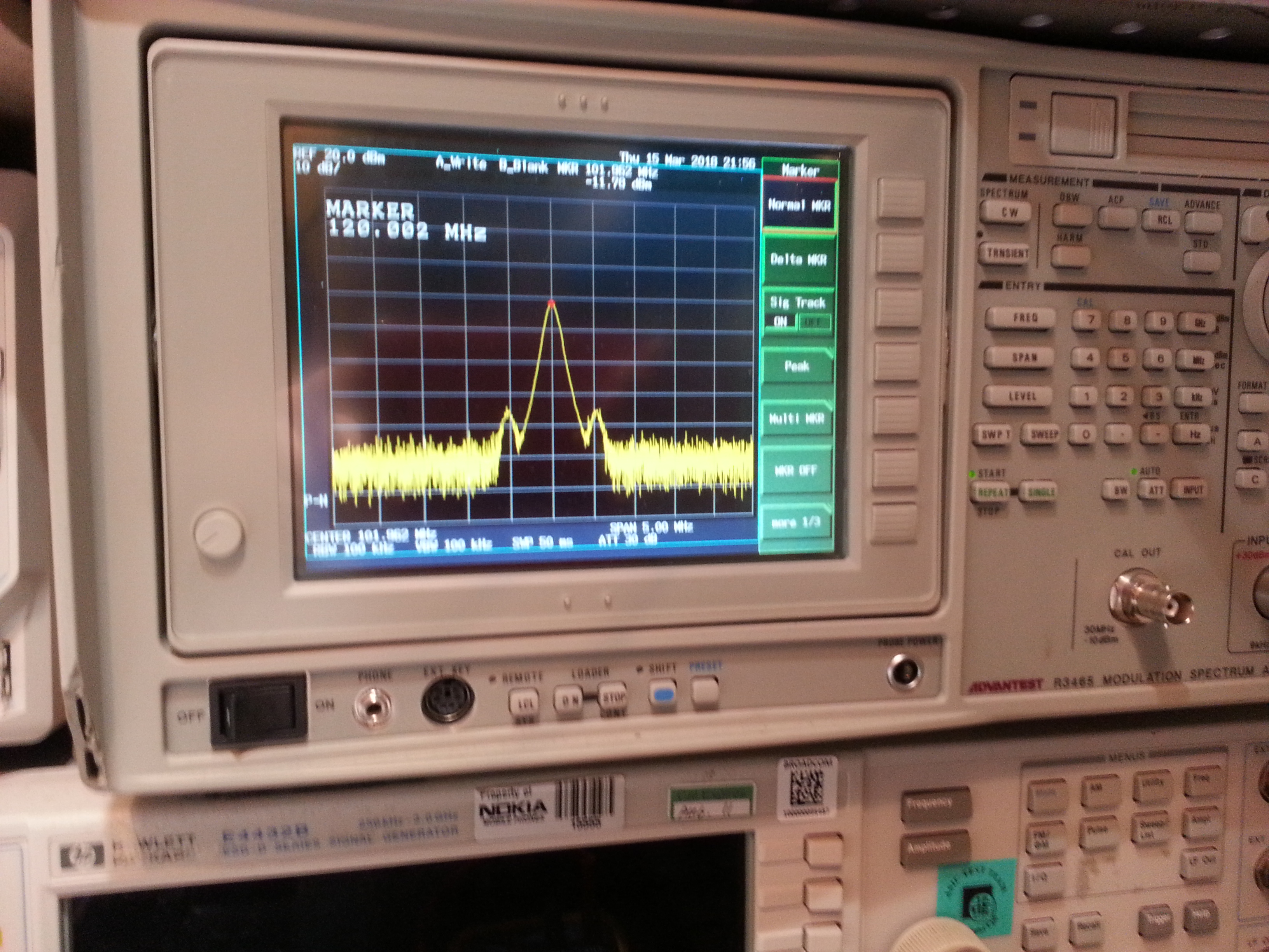 101.9MHz signal - with spurious side bands