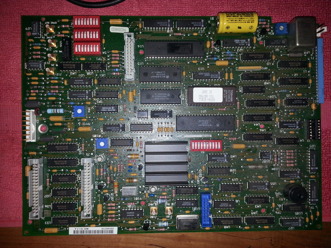 The logic board (A2) of the HP8904A signal generator.