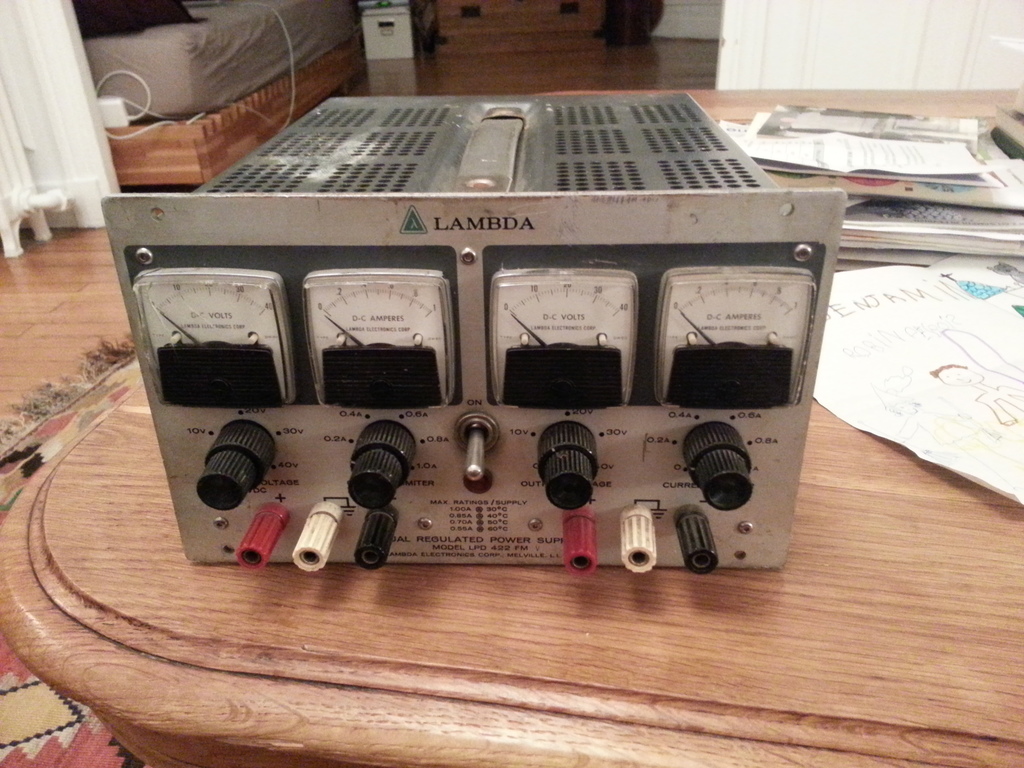 The Lambda LPD 422 FM dual regulated power supply.