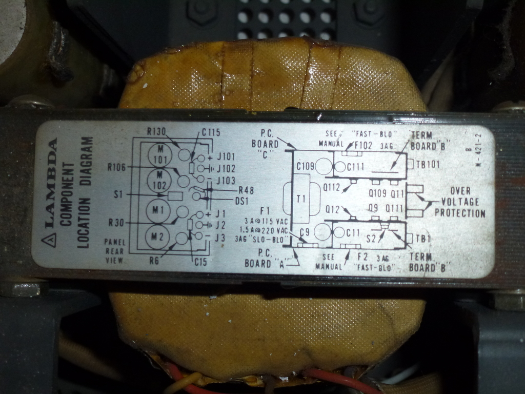 The power transformer of the LPD 422 FM dual regulated power supply.