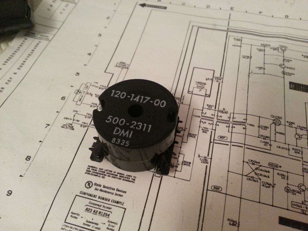 The T1050 input transformer.