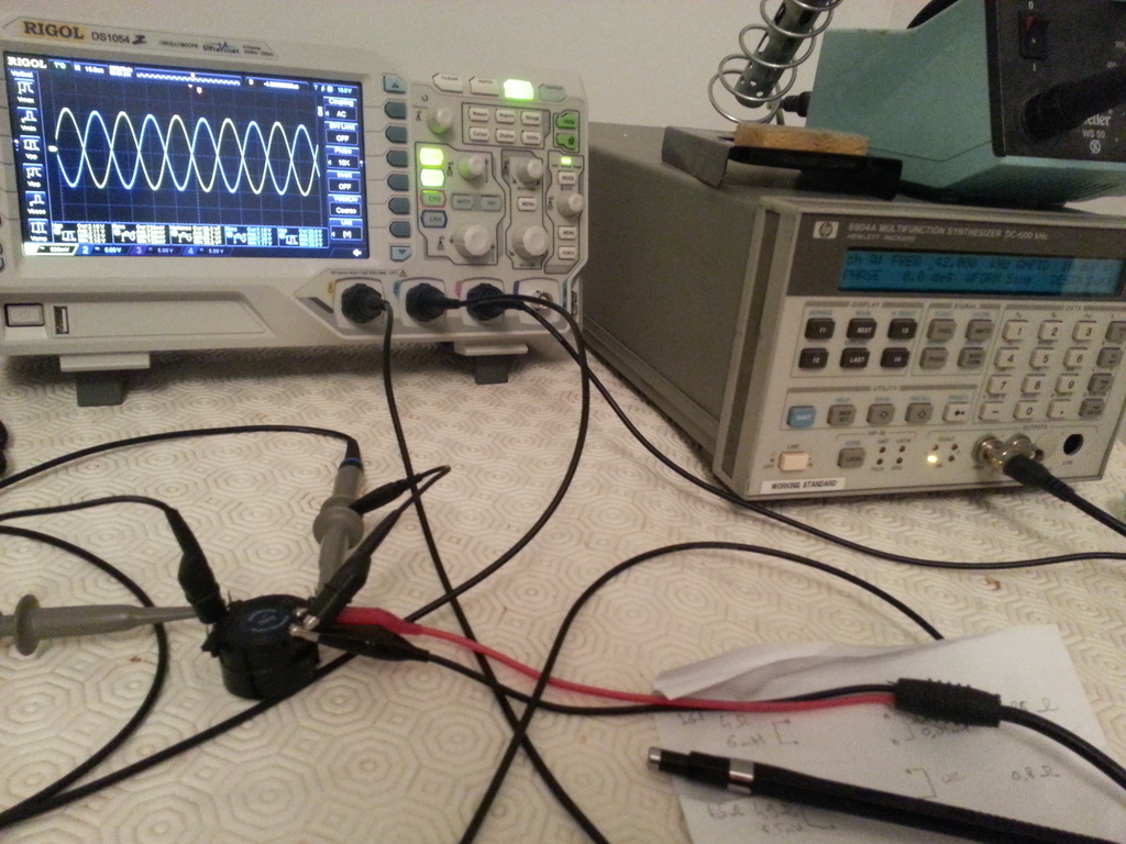 Measuring the turn-ratios of the T1050 transformer.